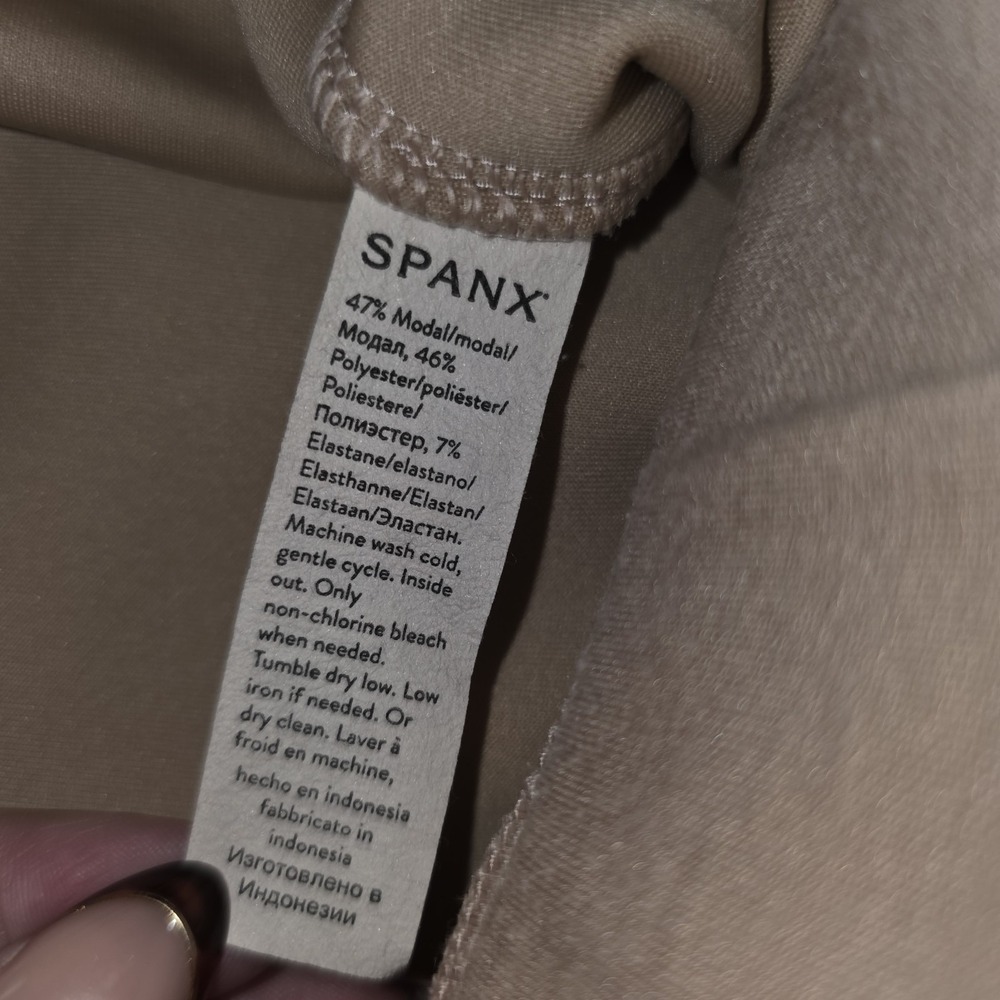 Spanx Sweatpants Air Essentials LARGE Smoke Mauve Pink Wide Leg Pants Airluxe - Picture 4 of 11